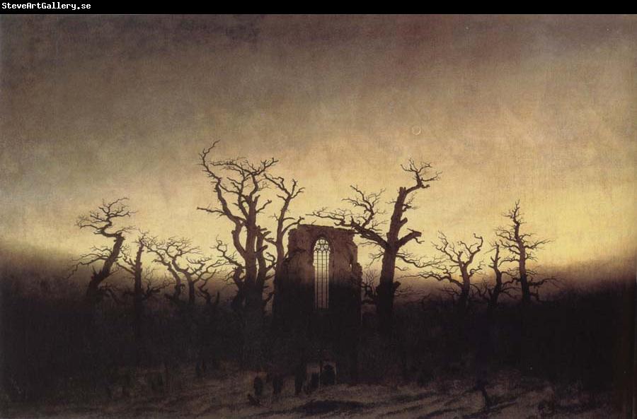 Caspar David Friedrich Abbey in the Oakwood